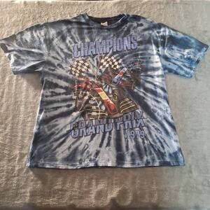 Champions Grand Prix 1979 Tie Dye Blue Size XL Short Sleeves Racing Tee